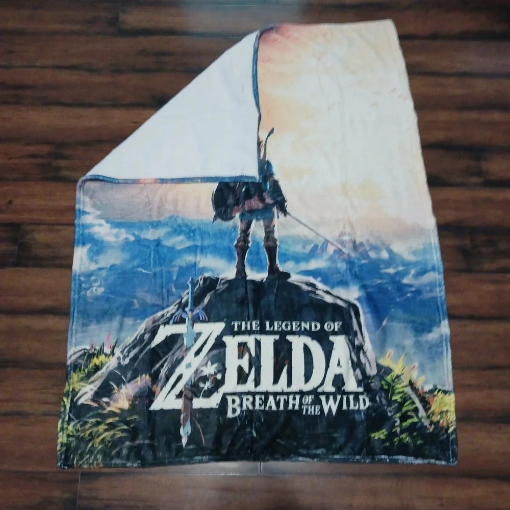 The Legend of Zelda Breath of the Wild Fleece Throw Blanket 55x40 Link Nintendo